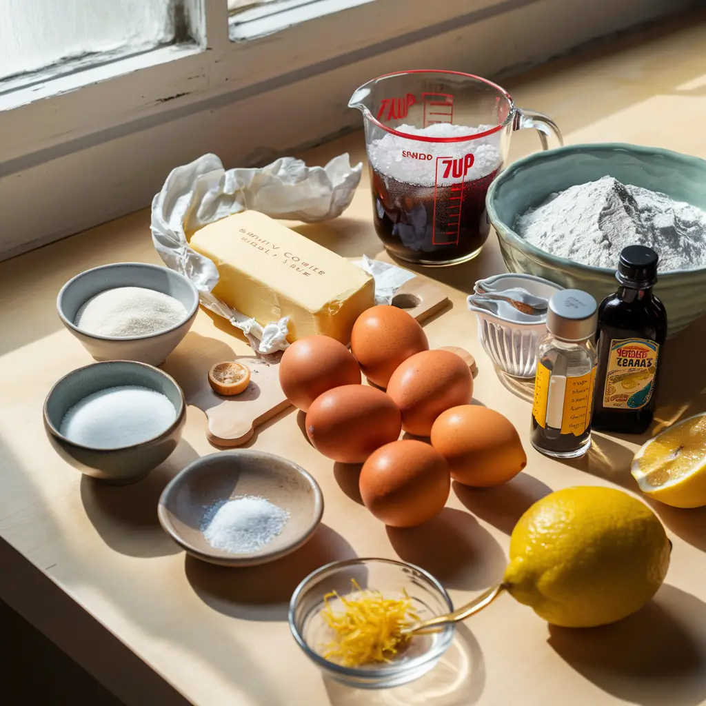 Ingredients You’ll Need for 7UP Pound Cake
